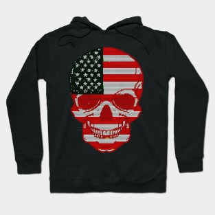 Skull America Glitch Hoodie